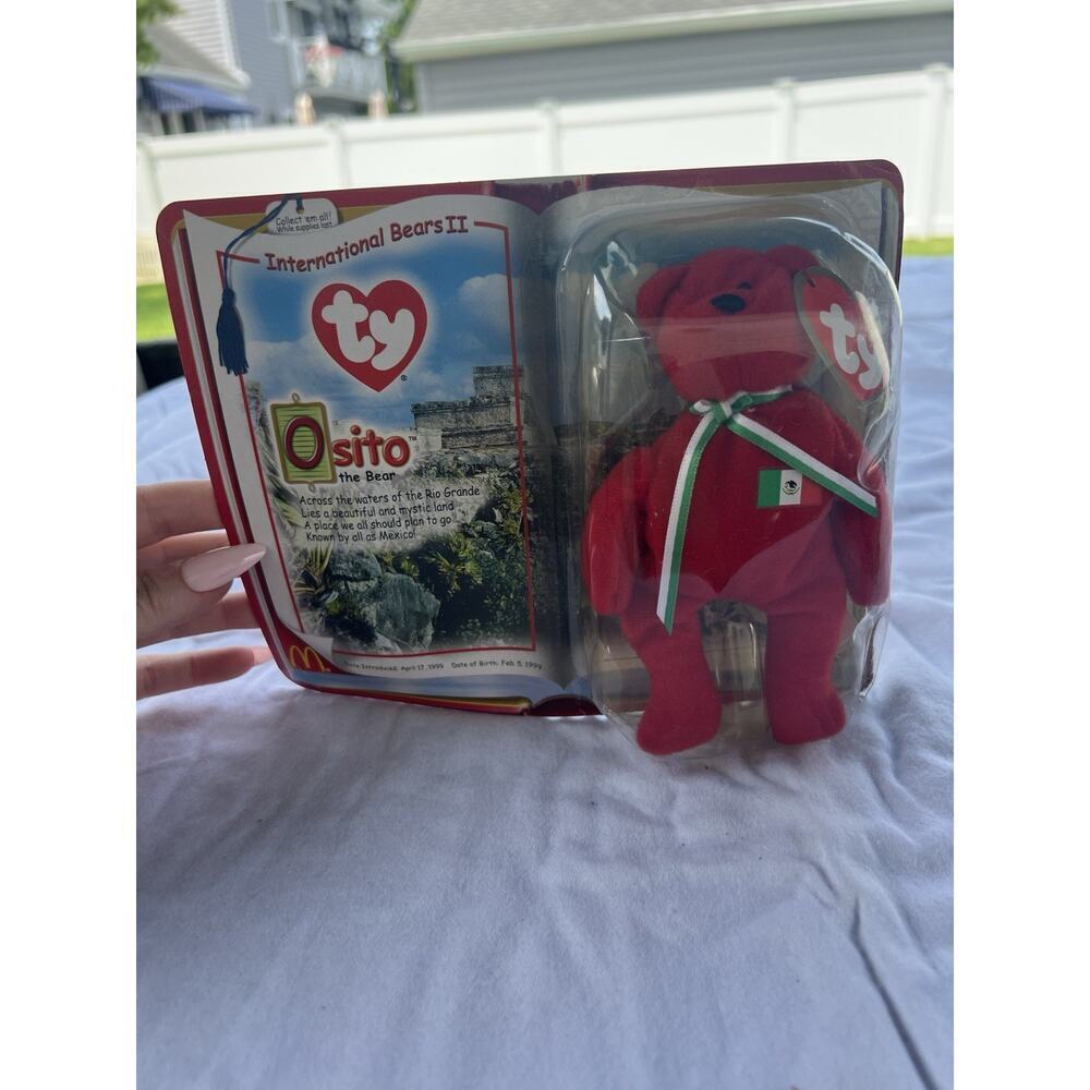 Osito the Bear McDonalds TY International Bears II Teenie Beanie Baby 1999 Rare